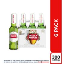 Cerveza STELLA ARTOIS Botella x6und 300ml (1800  ml)