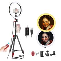 Neewer 26Cm Pro Smartphone Led Video Anillo De Luz Selfie Regulable Con Trípode