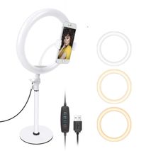 Neewer 26Cm Led Luz De Anillo Usb Sobremesa Regulables Para Smartphone