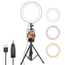 Neewer 26Cm Aro Luz Led Luz De Anillo Para Selfie Con Trípode Soporte De Celular