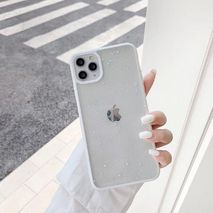 Carcasa Para Celular Ipho 11 Transparente Glitter Silver (Blanco)