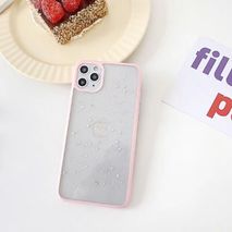 Carcasa Para Celular Ipho 11 Transparente Glitter Silver (Rosa)