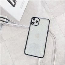 Carcasa Para Celular Ipho Xr Transparente Glitter Silver (Negro)