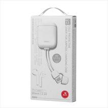 Cable Remax Rc A6 Lightning + Silicon Airpords Blanco