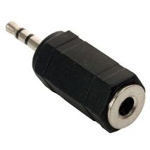 Adaptador Plug 2.5 A 3.5 Negro Universal Convertidor