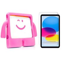 Estuche Funda Antigolpes + Vidrio Para Ipad 10Ma Gen 10.9 Rosado
