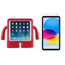 Estuche Forro Antigolpes + Vidrio Para Ipad 10Ma Gen 10.9 Rojo