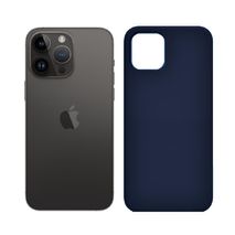 Silicone Case Azul Oscuro Estuche Forro Para Iphone 14 Pro 6.1