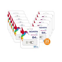 Memoria Usb Adata 64Gb 25 Unidades Uv310 3.0 Gris