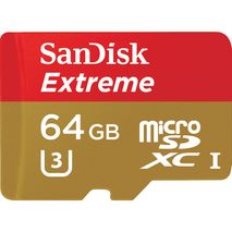 Memoria Microsd Sandisk Extreme 64Gb 4K Clase 10 U3 90Mbs