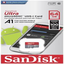 Memoria Microsd Sandisk Ultra 64Gb C10 100Mbs