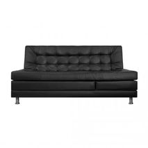 Sofa Cama Multifuncional Euro | Cuero Sintetico Negro
