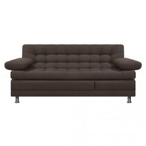 Sofa Cama Multifuncional Euro Con Brazos | Tela Cafe