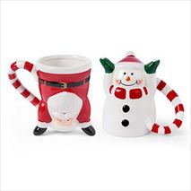 Tazas De Cerámica De Navidad Santa Claus Muñeco De Nieve