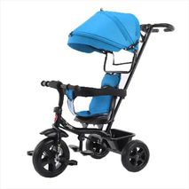 Triciclo Paseador Guía Bebe Niño Infantil Paseador Azul 6041
