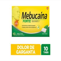 Mebucaina Forte Cloruro De Cetilpiridinio 2Mg/Lidocaina Clorhidrato 1Mg Tab Oro Bucal Caj 10 Tab 1 U