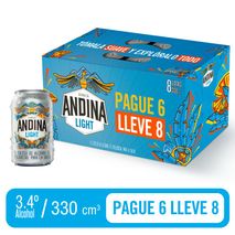 Cerveza ANDINA light lata x8und (1980  ml)