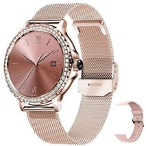 Reloj Inteligente Mujer Smartwatch De Lujo Llamadas Bluetooth Más Correa De Regalo