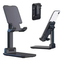 Soporte Base Celular Holders Mesa Escritorio Ajustable Negro Elevacion