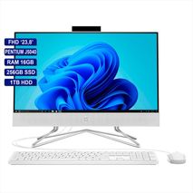 Aio Hp 23,8′ Fhd Pentium J5040 Ram 16Gb 256Ssd + 1Tb Hdd White