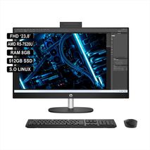 Aio Hp 23,8' Fhd Amd R5 7520U Ram 8Gb 512Gb Ssd Negro