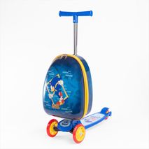 Patineta Scooter Con Maleta Azul 3Ruedas Sonic Zs78558