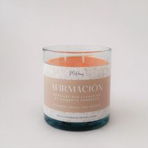 Vela Afirmación Aroma Te Verde Mandarina De 210 Gr Mi Haus