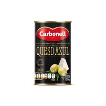 Aceitunas verdes CARBONELL MARCA EXCLUSIVA Rellenas con pasta de queso azul (150  gr)