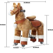 Caballo De Peluche Con Ruedas Pony 3 A 5 Años