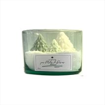 Vela Arbolitos De Navidad 16 Oz Pabilos De Hilo Envase Vidrio 3 Arbolitos De Diferente Tamaño Aroma Pino Navideño