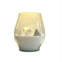 Vela Villa De Navidad The Grand Nº 10 De 33 Oz Pabilos De Hilo Envase Vidrio 1 Cabaña, 3 Árboles Aroma Vainilla Latte