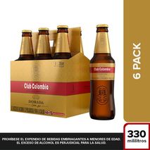 Cerveza CLUB COLOMBIA dorada botella x6und (1980  ml)