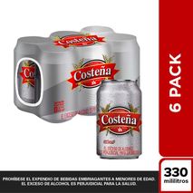 Cerveza COSTENA lata x 6und (1980  ml)