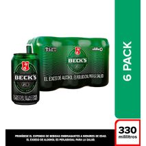 Cerveza BECK S lata x6und (1980  ml)