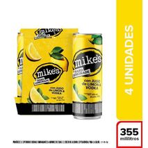 Coctel MIKES jugo de limón con vodka lata x4und (1420  ml)