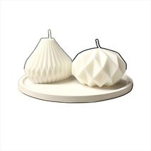 Set Origami Onecandles De 6,5 Y 7 Oz Plato Base De Cerámica Fría Diámetro 16 Cm Aroma Vainilla Latte