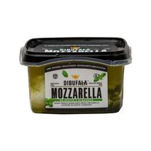 Queso mozzarella DIBUFALA De búfala en aceite y albahaca (200  gr)