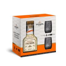 Tequila PATRON reposado + 2 copas de piedra regalo  (700  ml)