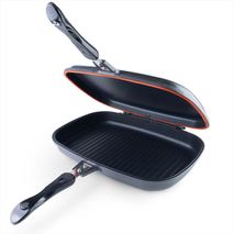Sartén Doble 36 Cm Antiadherente Granito Cocina Saludable