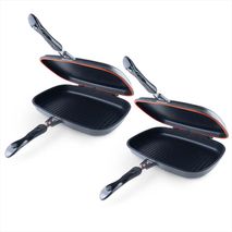 Set X2: Sartén Doble 36 Cm Antiadherente Granito Saludable