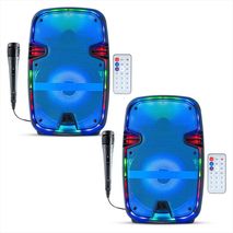 Set X2 Bafle Parlante Bluetooth 6.5 pulgadas Recargable Luces Radio