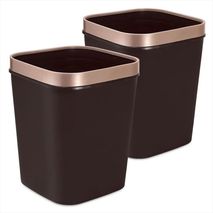 Kit X2: Cesto De Basura 15L Con Pisa Bolsa Caneca Plástica Café