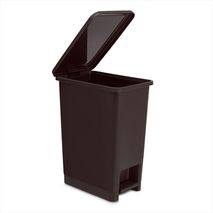 Cesto De Basura Papelera De Pedal 12L Espacios Reducidos Café