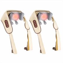 Kit X2: Masajeadores Eléctricos Cuello 5D Inalámbrico Calor