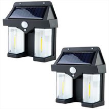 Set X2 Lámparas Solares Exterior Con Sensor De Movimiento