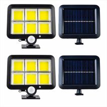 Set X2 Lámpara Solar Led Exterior Sensor Movimiento Y Panel