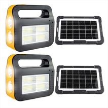 Set X2 Lámpara Emergencia Solar Led Multifuncional Carga Usb