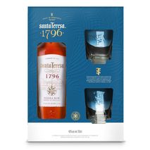 Ron SANTA TERESA solera 1796 + 2 vasos regalo  (700  ml)