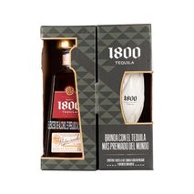 Tequila 1800 100% agave azul + 1 vaso regalo  (750  ml)