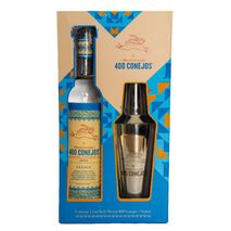 Mezcal 400 CONEJOS artesanal + 1 shaker regalo  (750  ml)